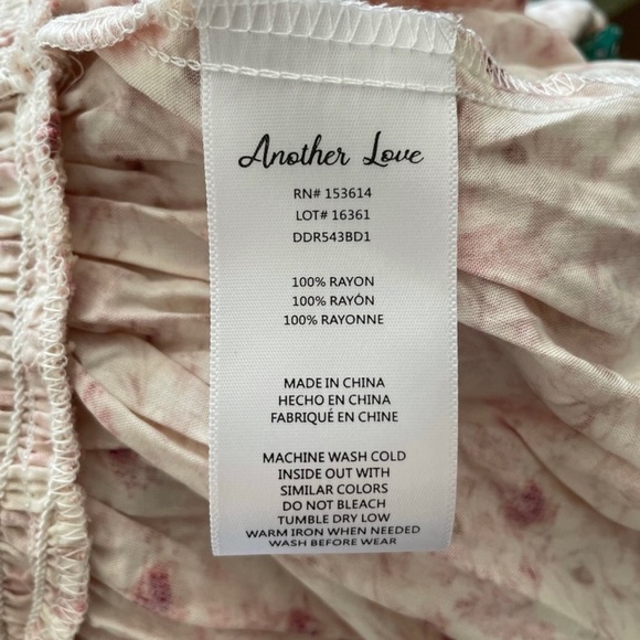 Anthropologie | Another Love Pink Smocked Floral Mini Dress NWT size small - Picture 9 of 11